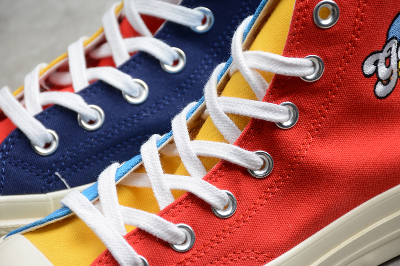 Golf Wang X Chuck Taylor 70S High Tri Panel Red/Blue/Yellow 17