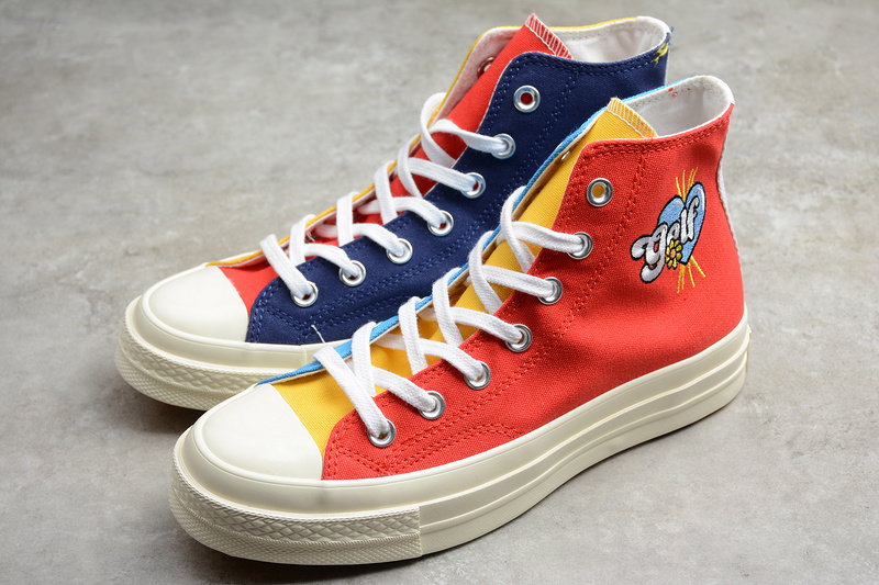 Golf Wang X Chuck Taylor 70S High Tri Panel Red/Blue/Yellow 25