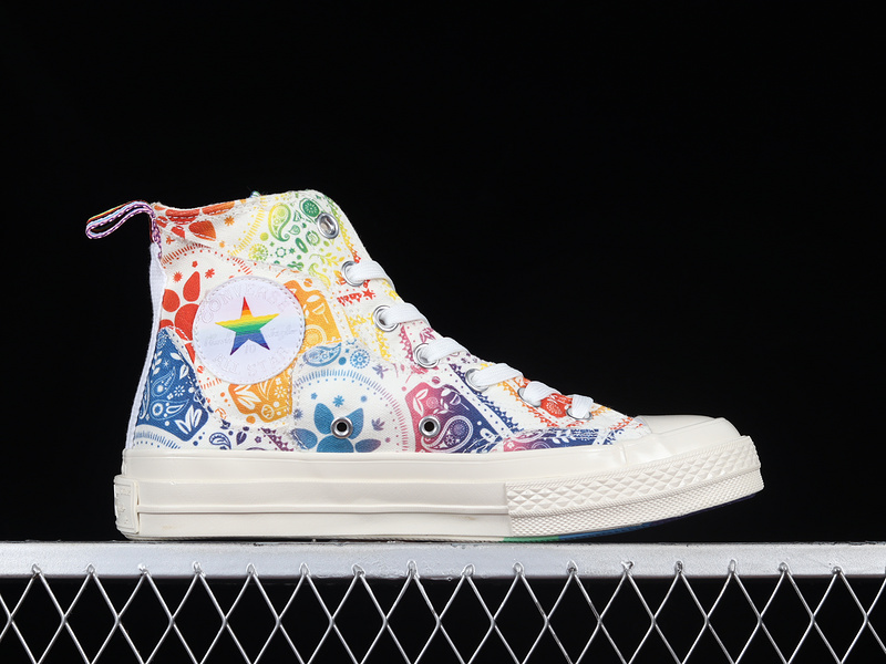 Chuck Taylor All Star 70S High Pride White/University Red/Multi Color 13