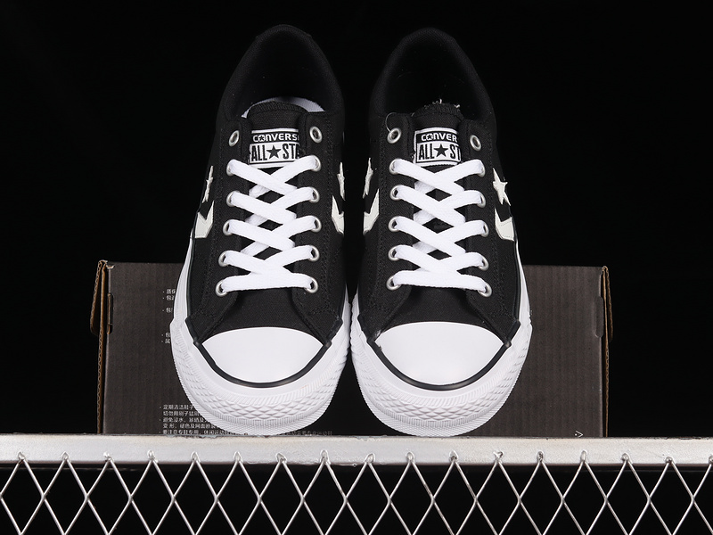 Chuck Taylor All Star Player Low Top Black/Black/White 15