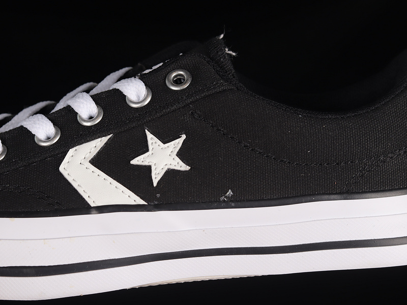 Chuck Taylor All Star Player Low Top Black/Black/White 17