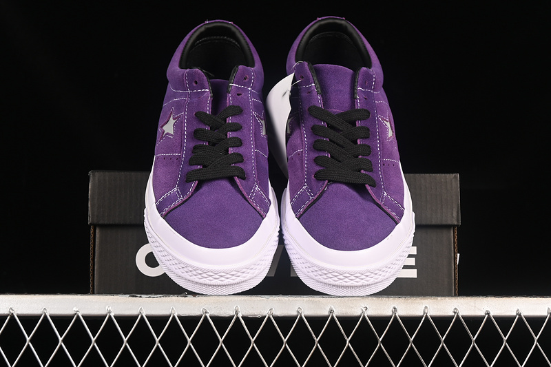 Converse One Star White/Black/Purple 7