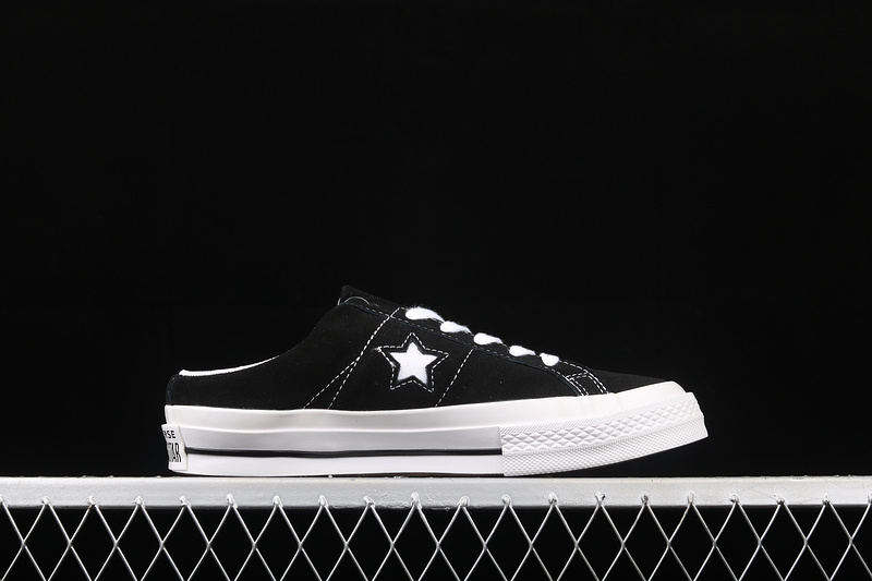 One Star Low Black Suede Black/White/White 15