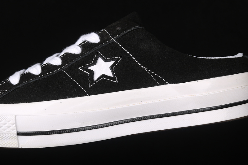 One Star Low Black Suede Black/White/White 19