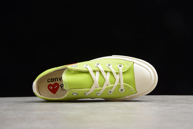 Play Cdg X Chuck Taylor 70S Low Top Acid Lime Green/Egret 3