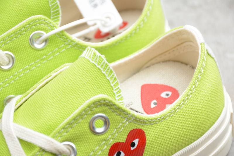 Play Cdg X Chuck Taylor 70S Low Top Acid Lime Green/Egret 7