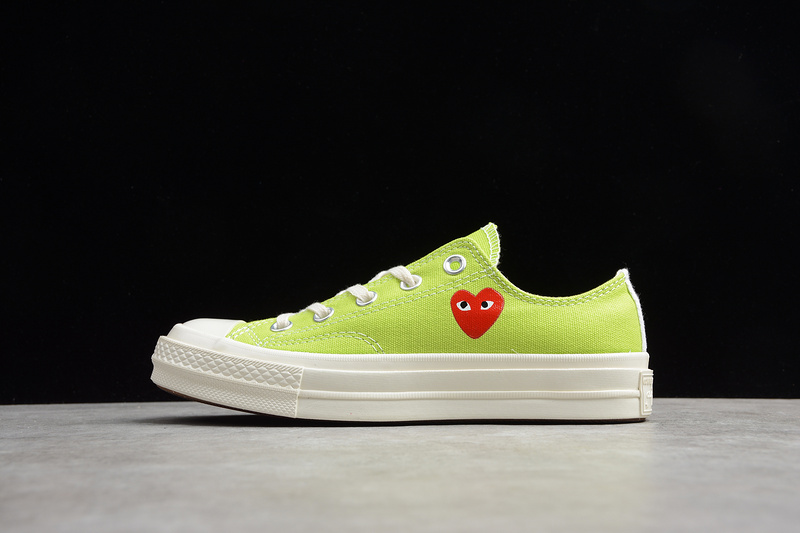 Play Cdg X Chuck Taylor 70S Low Top Acid Lime Green/Egret 9