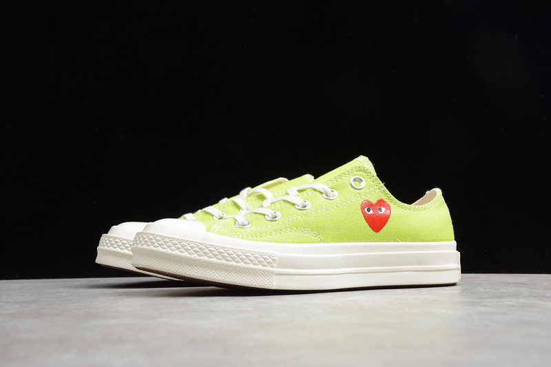 Play Cdg X Chuck Taylor 70S Low Top Acid Lime Green/Egret 17