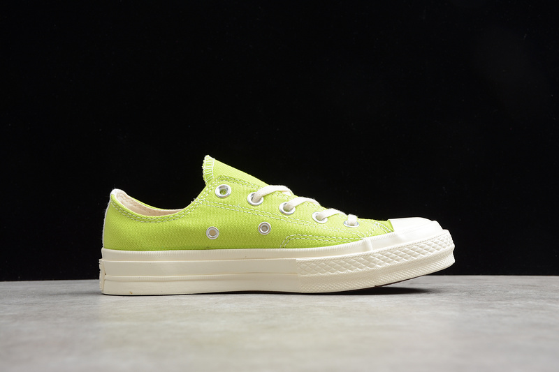 Play Cdg X Chuck Taylor 70S Low Top Acid Lime Green/Egret 27