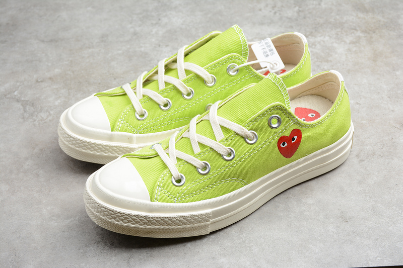 Play Cdg X Chuck Taylor 70S Low Top Acid Lime Green/Egret 29