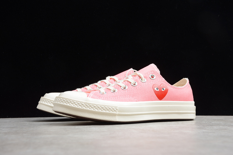 Play Cdg X Chuck Taylor 70S Low Top Strawberry Pink/Egret 17