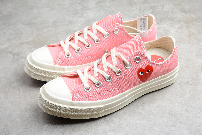 Play Cdg X Chuck Taylor 70S Low Top Strawberry Pink/Egret 27