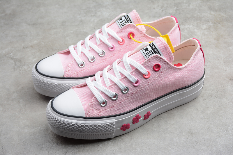 Chuck Taylor All Star Lift Pink/White/Florals White 3