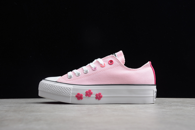 Chuck Taylor All Star Lift Pink/White/Florals White 5