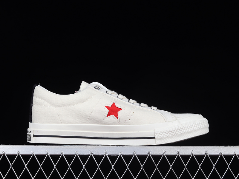 Comme Des Garçons Play X One Star Cloud Dancer/Red/White 7