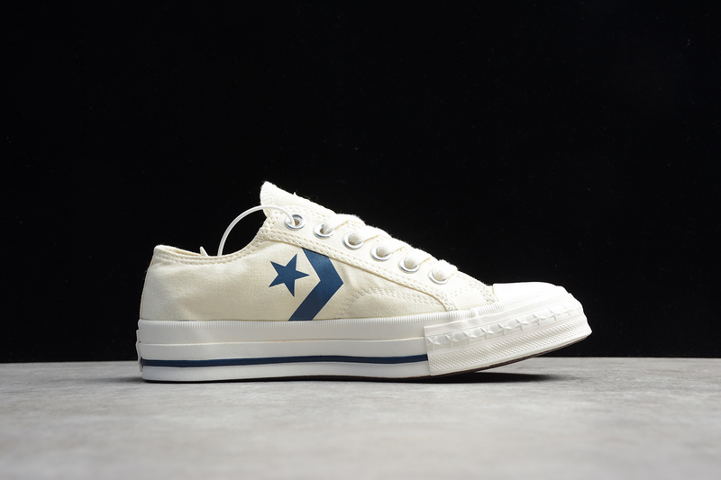 One Star Shoes White/Navy Blue 13