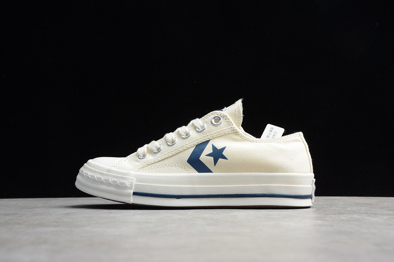 One Star Shoes White/Navy Blue 29