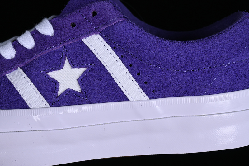 Converse One Star Bars Suede White/Purple 13