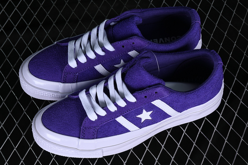 Converse One Star Bars Suede White/Purple 25