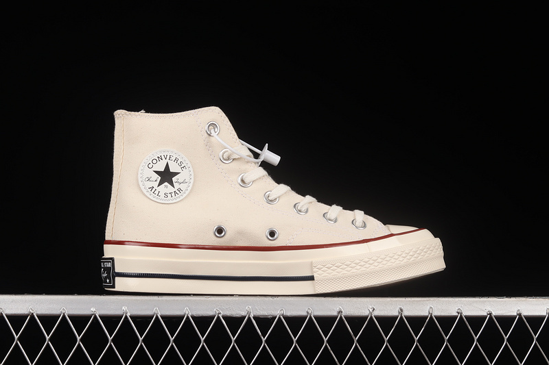 Chuck Taylor All-Star 70S High Top Parchment Beige/Beige/Red 9