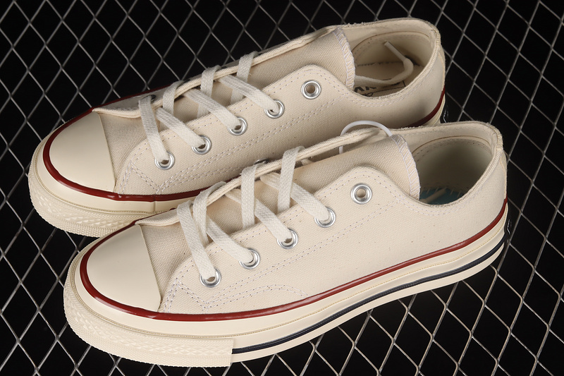 Chuck Taylor All-Star 70S Low Top Parchment Beige/Beige/Red 13