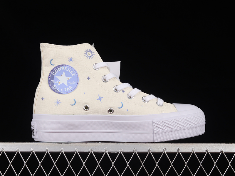 Chuck Taylor All Star Lift Cream Purple/Egret/White 7