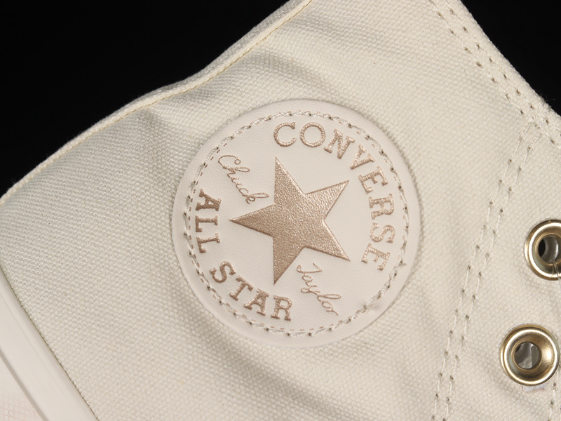 Chuck Taylor All Star High Egret/Egret/Light Gold 17