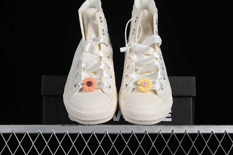 Converse Chuck Taylor All Star High Egret/Sunrise Pink/Black 13