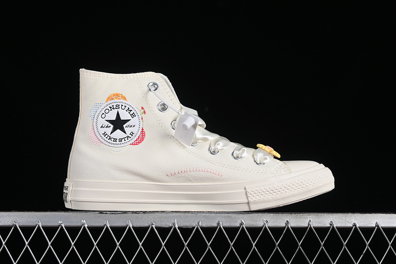 Converse Chuck Taylor All Star High Egret/Sunrise Pink/Black 15