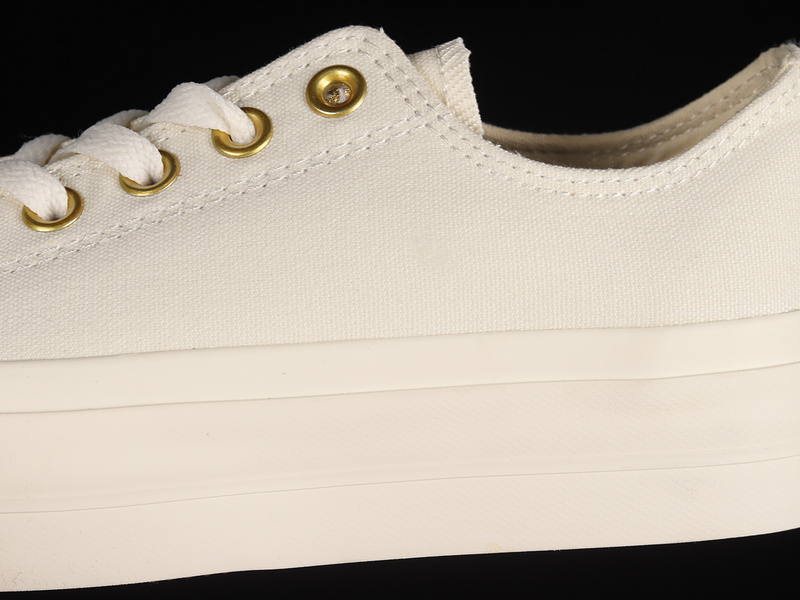 Chuck Taylor All-Star 70S Low Elevated Gold Platform Beige/White/White 23