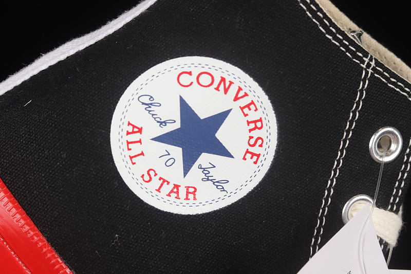 Comme Des Garçons Play X Chuck Taylor All-Star 70S High Black/Red/Egret 9