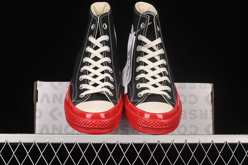 Comme Des Garçons Play X Chuck Taylor All-Star 70S High Black/Red/Egret 13