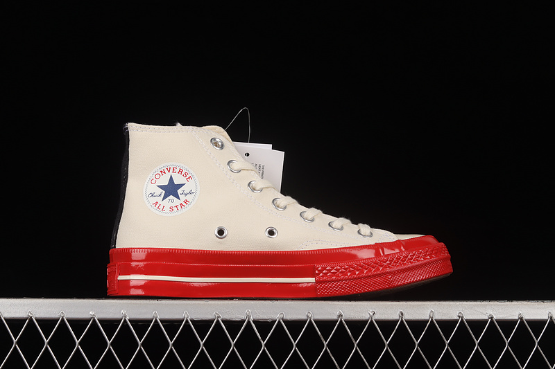 Comme Des Garçons Play X Chuck Taylor 70S High Pristine/Red/Egret 11