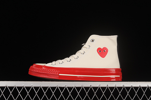 Comme Des Garçons Play X Chuck Taylor 70S High Pristine/Red/Egret 15