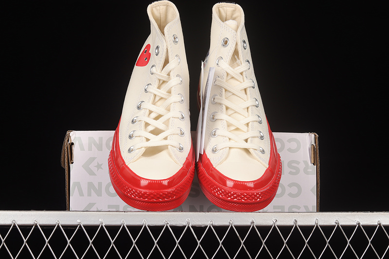 Comme Des Garçons Play X Chuck Taylor 70S High Pristine/Red/Egret 19