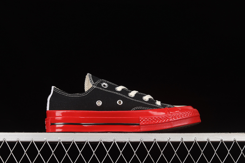 Comme Des Garçons Play X Chuck 70 Low Black/Red/Egret 13