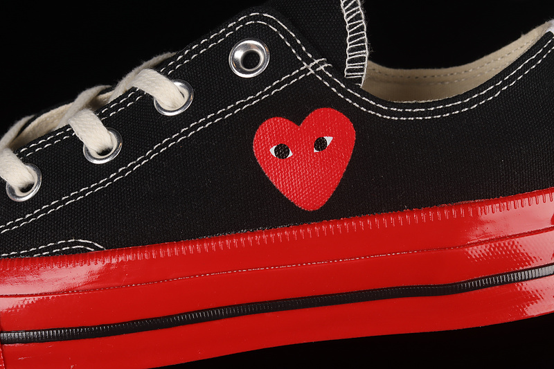 Comme Des Garçons Play X Chuck 70 Low Black/Red/Egret 21