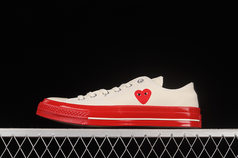 Comme Des Garçons Play X Chuck 70 Low Red/Egret 3