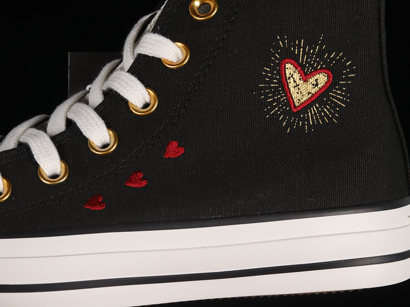 Chuck Taylor All Star High Valentine's Day 2023 Black/White/Back Alley Brick 7