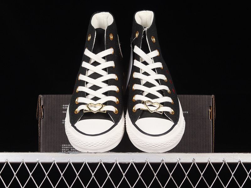 Chuck Taylor All Star High Valentine's Day 2023 Black/White/Back Alley Brick 19