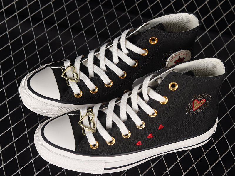 Chuck Taylor All Star High Valentine's Day 2023 Black/White/Back Alley Brick 29