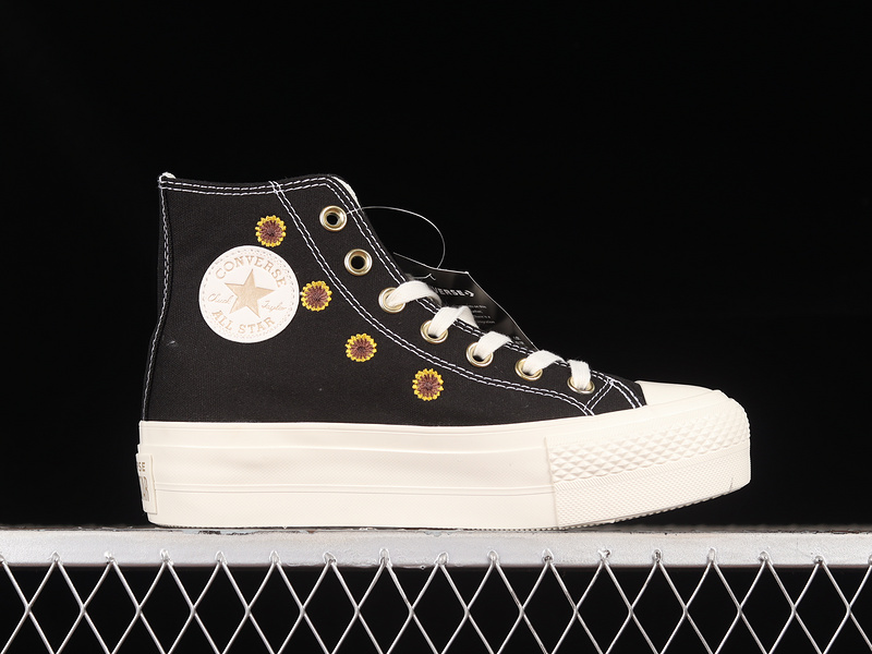 Chuck Taylor All Star Lift Platform High Festival Florals Black/Egret/Light Gold 15