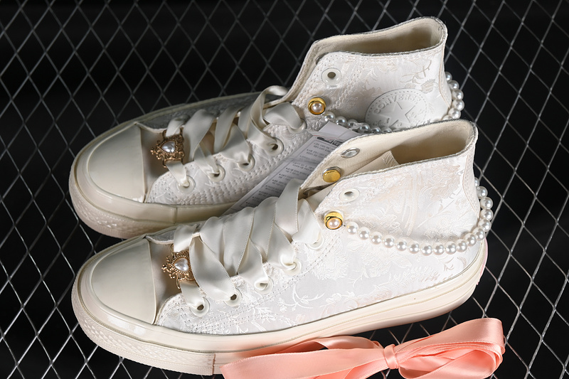 Coverse Chuck 1970S White/Pink/Silver 21