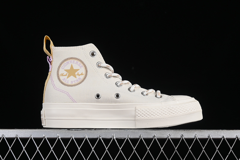 Converse Chuck All Star Lift Platform Utility White/Yellow 33