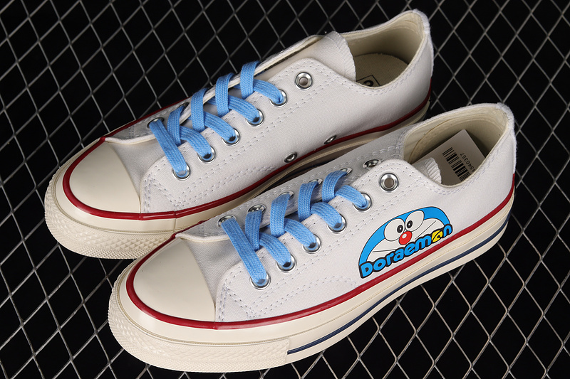 Chuck Taylor All-Star 70S Low X Doraemon Classic Low Top White/Blue/Red 3