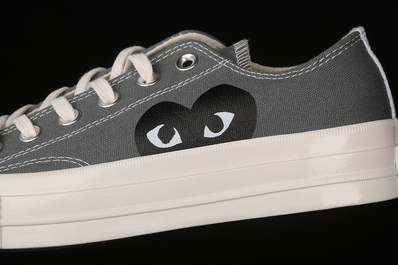 Comme Des Garçons Play X Chuck Taylor All-Star 70S Low Steel Gray/Egret/Black 3