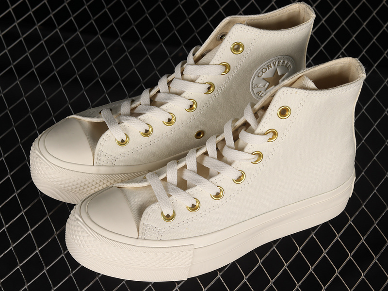 Chuck Taylor All Star Platform High White/White/Gold 27