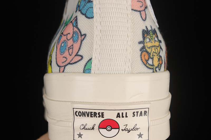 Pokemon X Chuck Taylor All-Star 70S High White/White/White 23