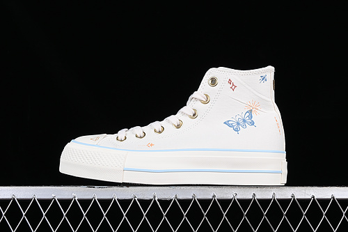 Converse Chuck Taylor All Star Lift High Cream White/Black/Grey 13