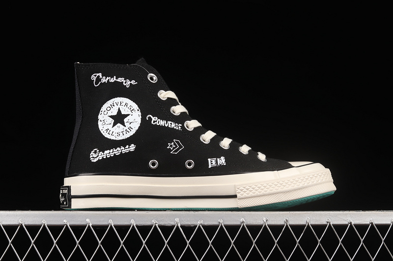 Chuck Taylor All Star 70S High Logo Black/Black/White 33